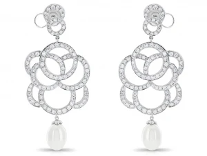 Pearl Diamond Earrings 